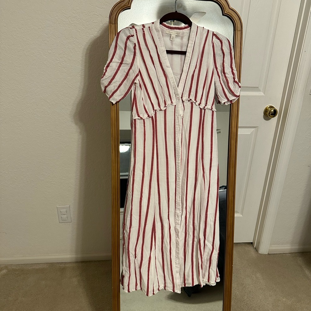Chelsea & Violet Red Striped Dress - Picture 3 of 4